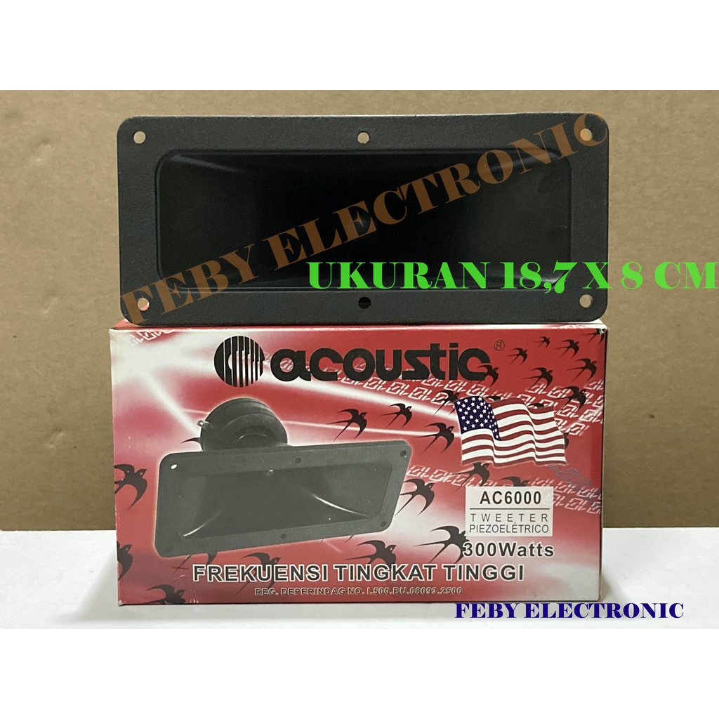 Jual TWEETER CORONG KOTAK 18,8X8 CM ACOUSTIC AC 6000 300 WATT TWEETER ...