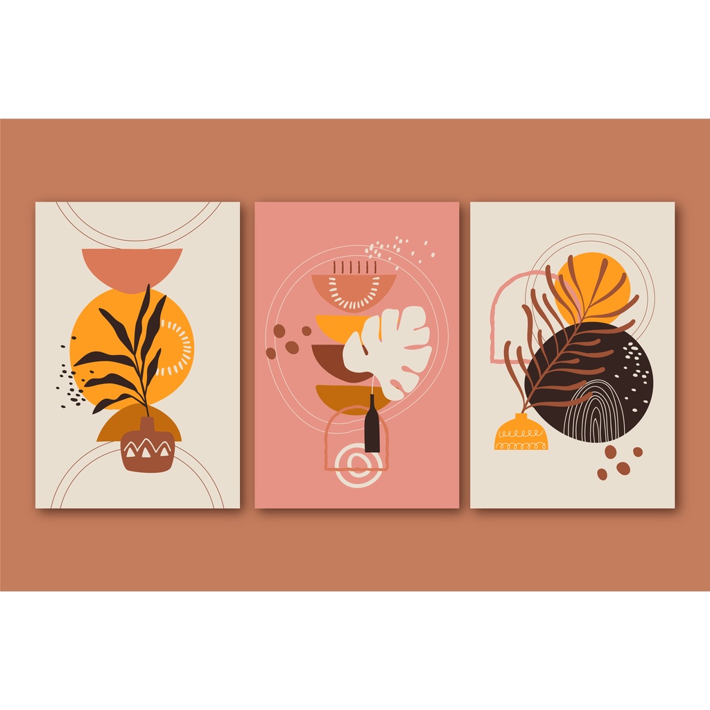 Jual 1 Set Wall Decor Boho Wall Art 20 x 30cm ( 3 pcs ) Shopee Indonesia