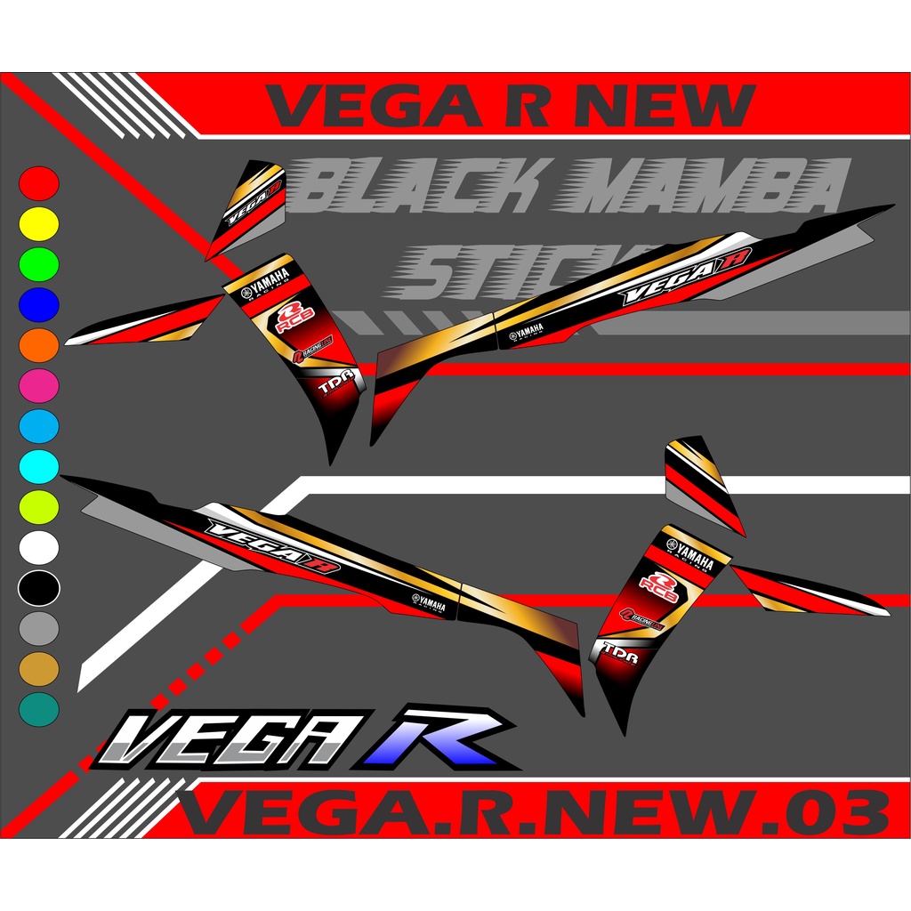 Jual Sticker Striping VEGA R NEW Decal Stiker list variasi yamaha VEGA ...