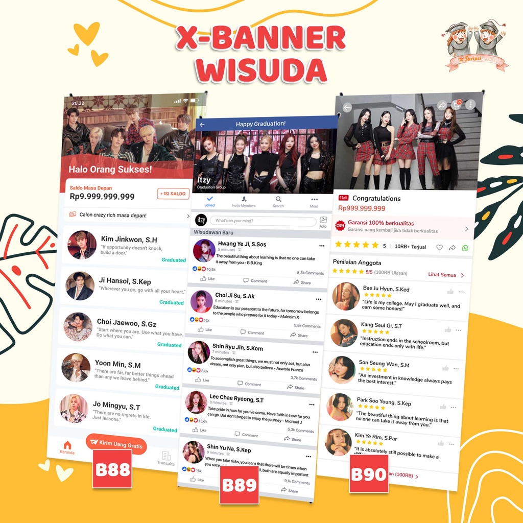 Jual Cetak Banner Xbanner Wisuda Banner Kelulusan Kelompok II Shopee Indonesia