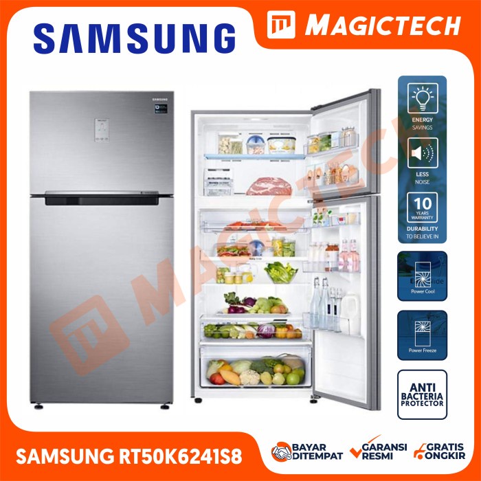 Jual KULKAS 2 PINTU SAMSUNG RT50K6241S8 500L TWIN COOLING INVERTER ...