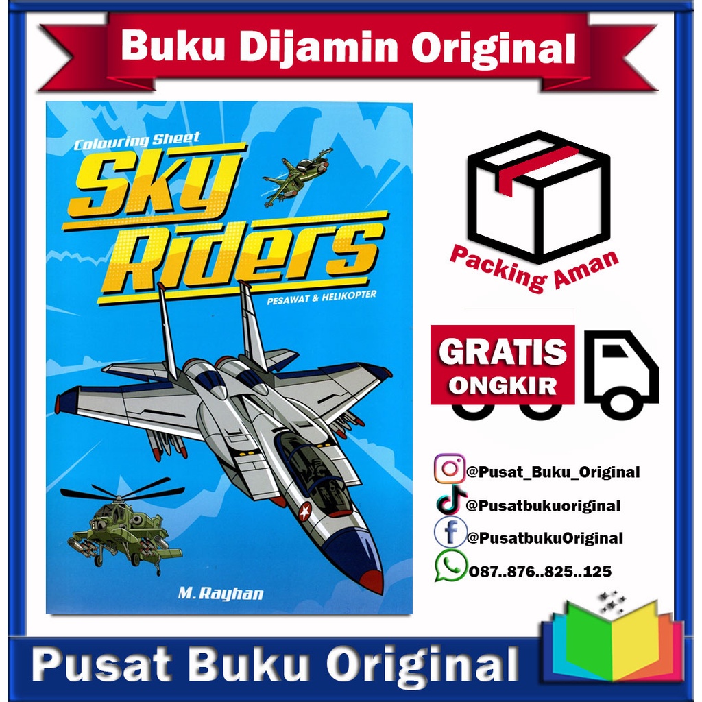 Jual Buku, Colouring Sheet Sky Riders Pesawat Dan Helikopter - Original ...