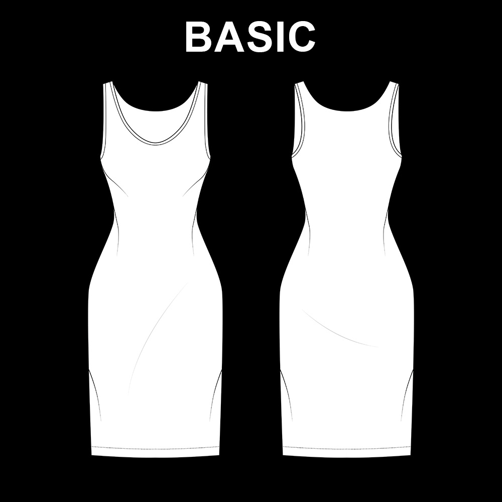 Jual Basic Bodycon Dress-Technical Drawing for Fashion | DR01JA23 | Shopee  Indonesia