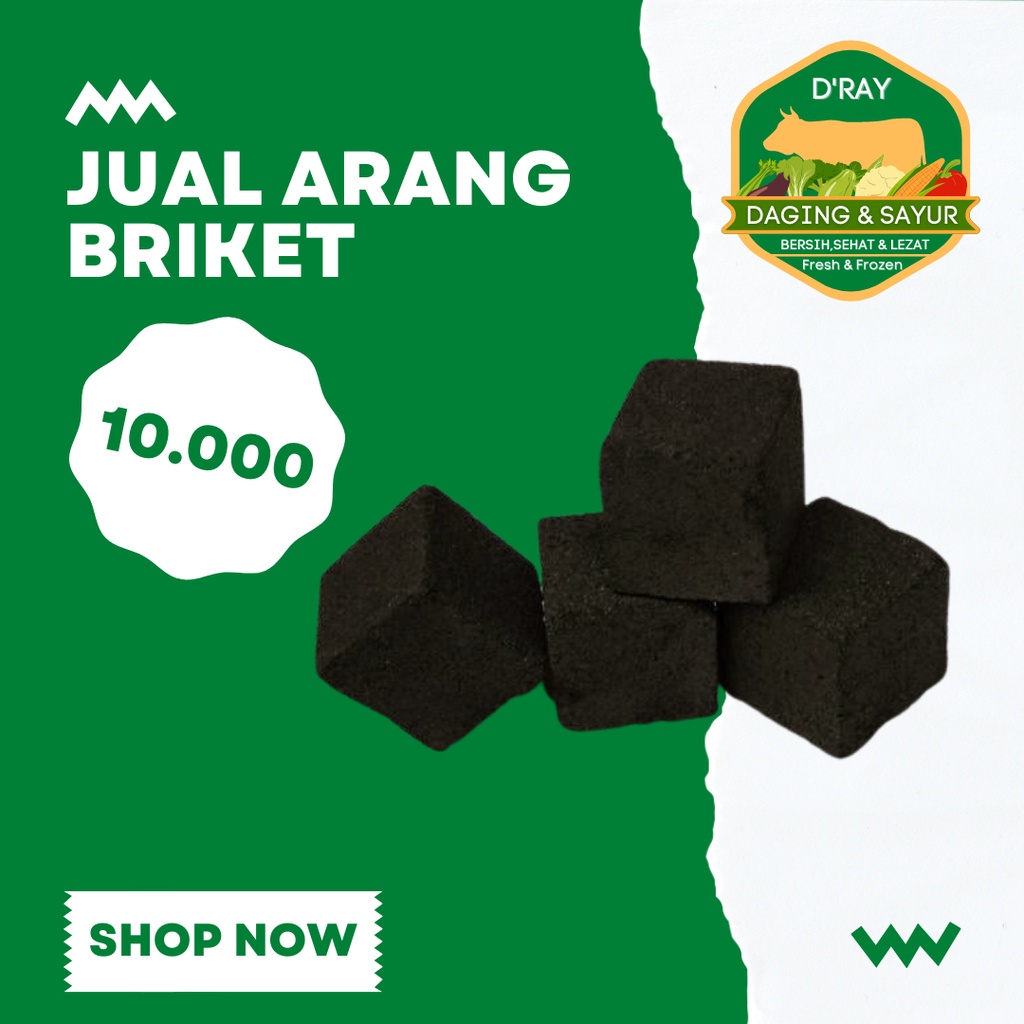 Jual Arang Briket Batok Kelapa 500 Gram (Isi 20 -23 Pcs) | Shopee Indonesia