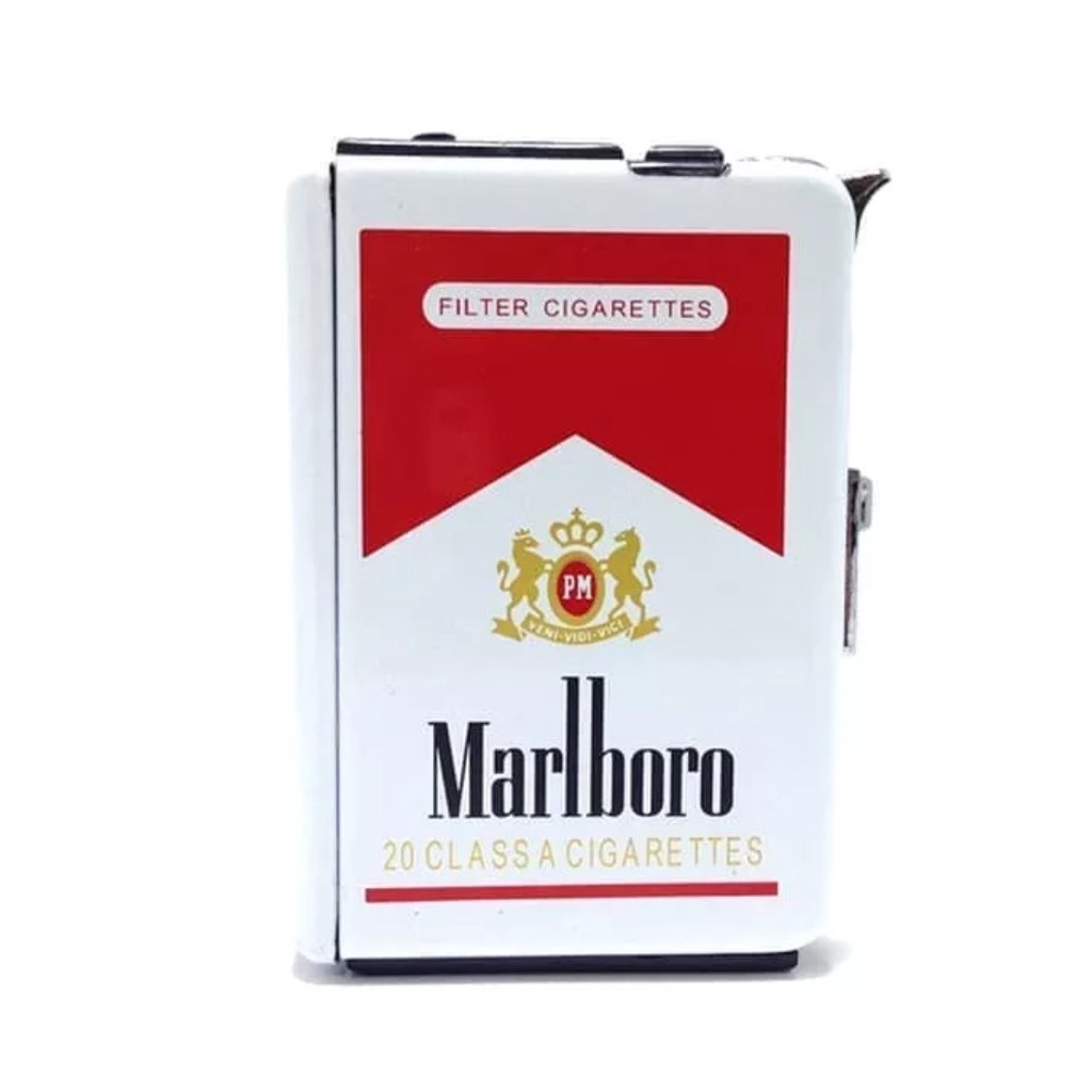 Jual Tempat Rokok dan Korek Api model Slot Metal Case Kotak Rokok Keren ...