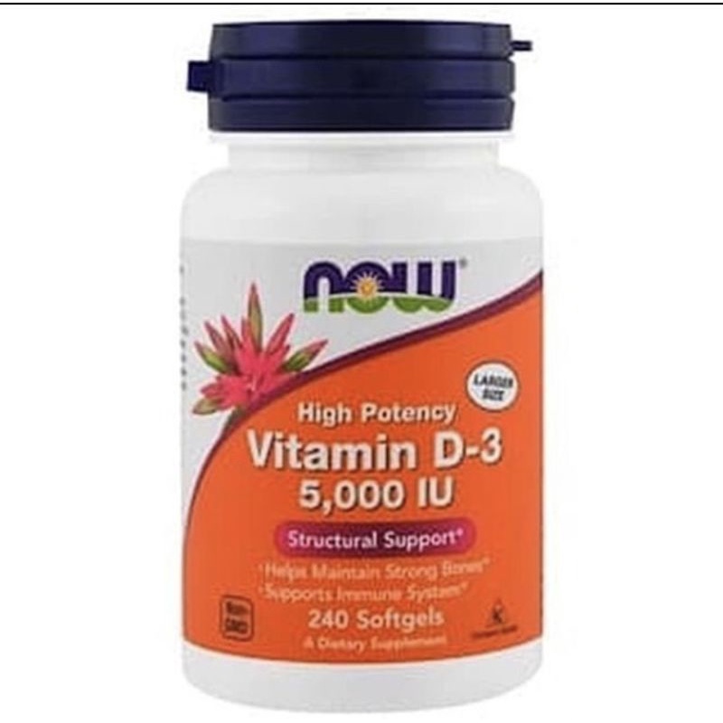 Jual NOW VITAMIN D3 5000IU 120 SOFTGELS | Shopee Indonesia