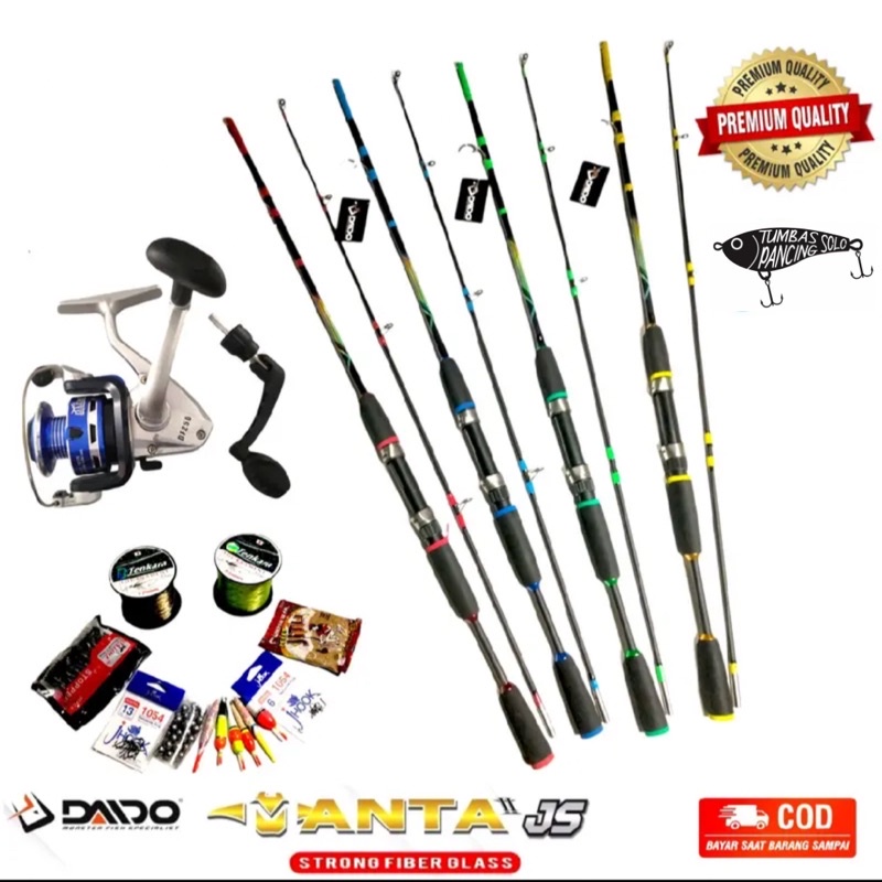 Jual Set Pancing Siap Pakai Joran Daido Dan Reel Daido Simura Besi
