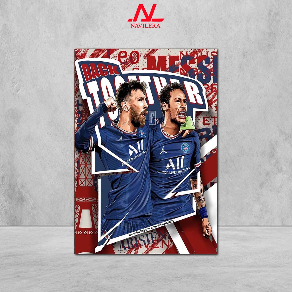NAVILERA Hiasan Dinding Kamar Poster Kayu Klub Sepakbola PARIS SAINT  GERMAIN PSG 20x30 CM Wall Decor