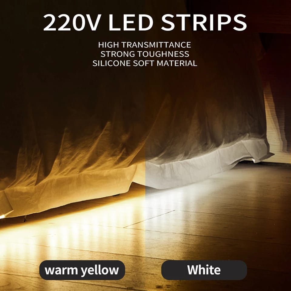 Jual LED NEON FLEX 220V AC 100M 1 ROLL LAMPU FLEXIBLE FREE SOKET 5 ...