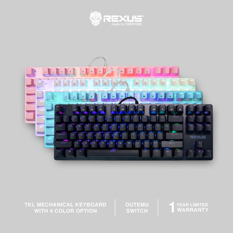 Jual Rexus Keyboard Gaming Mechanical Legionare MX9 Pudding / MX9P TKL ...
