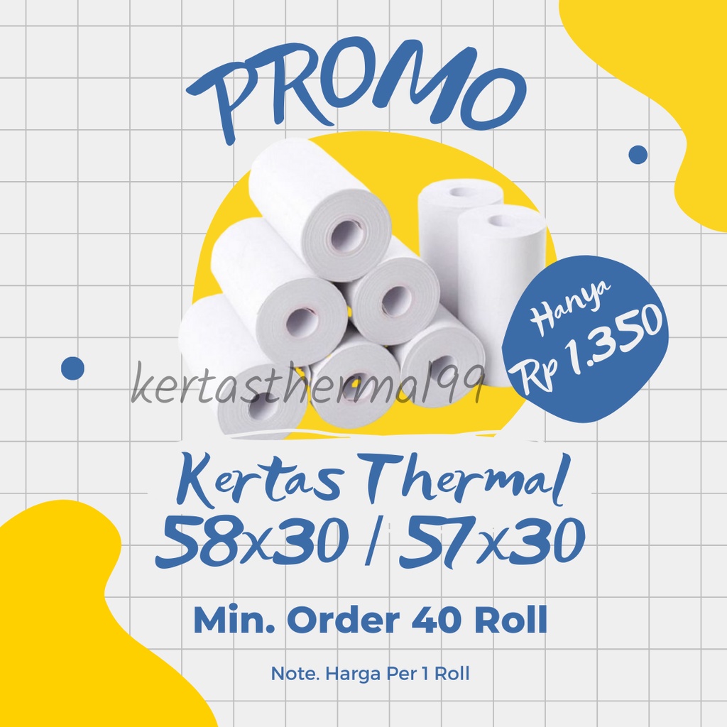 Jual Kertas Struk Thermal Paper Roll X X Termal Edc Thermal