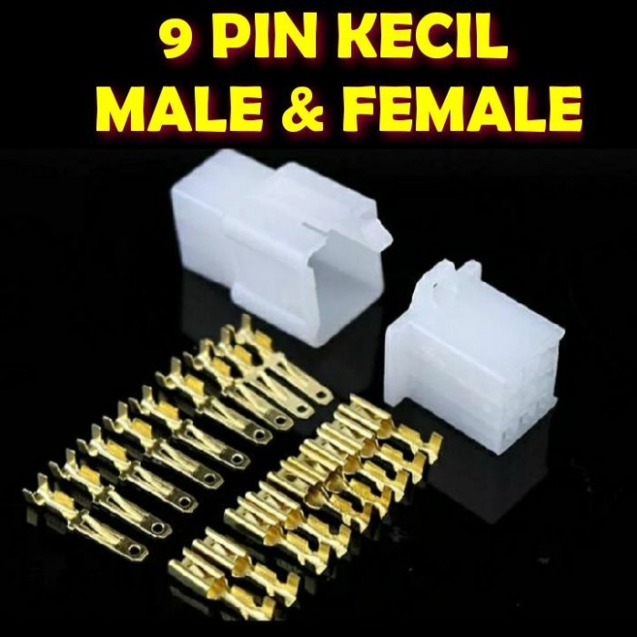 Jual Connector Motor Kecil 2.8mm 9 Pin 9P Plus Skun Set Soket Konektor ...