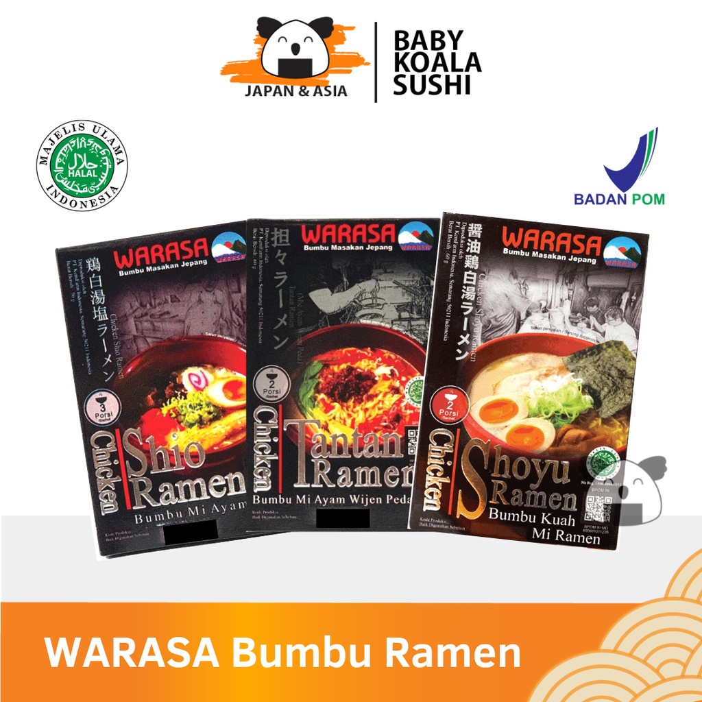 Jual Warasa Bumbu Ramen Chicken Shoyu Instan 60 G Halal │ Tantan Shio Shopee Indonesia