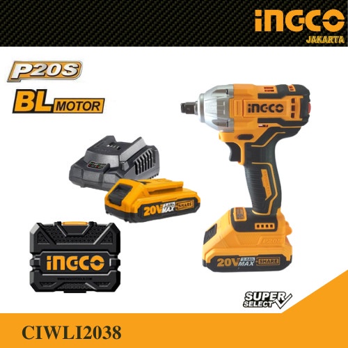 Jual Mesin Impact Wrench Cordless 20V Bor Buka Baut Baterai INGCO ...