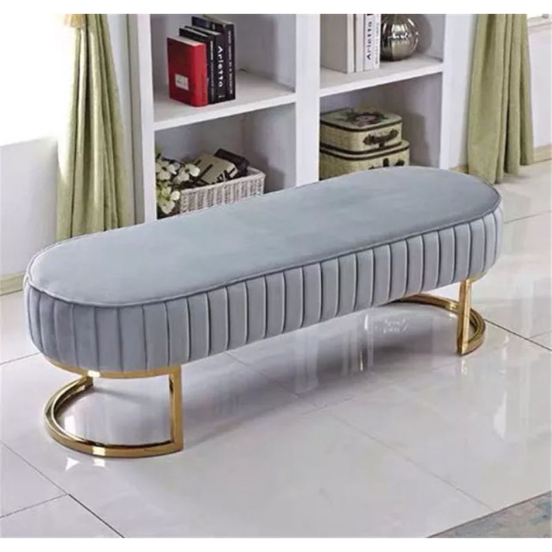 Jual BENCH OVAL KAKI BESI GOLD , PREMIUM SUPER DELUX | Shopee Indonesia