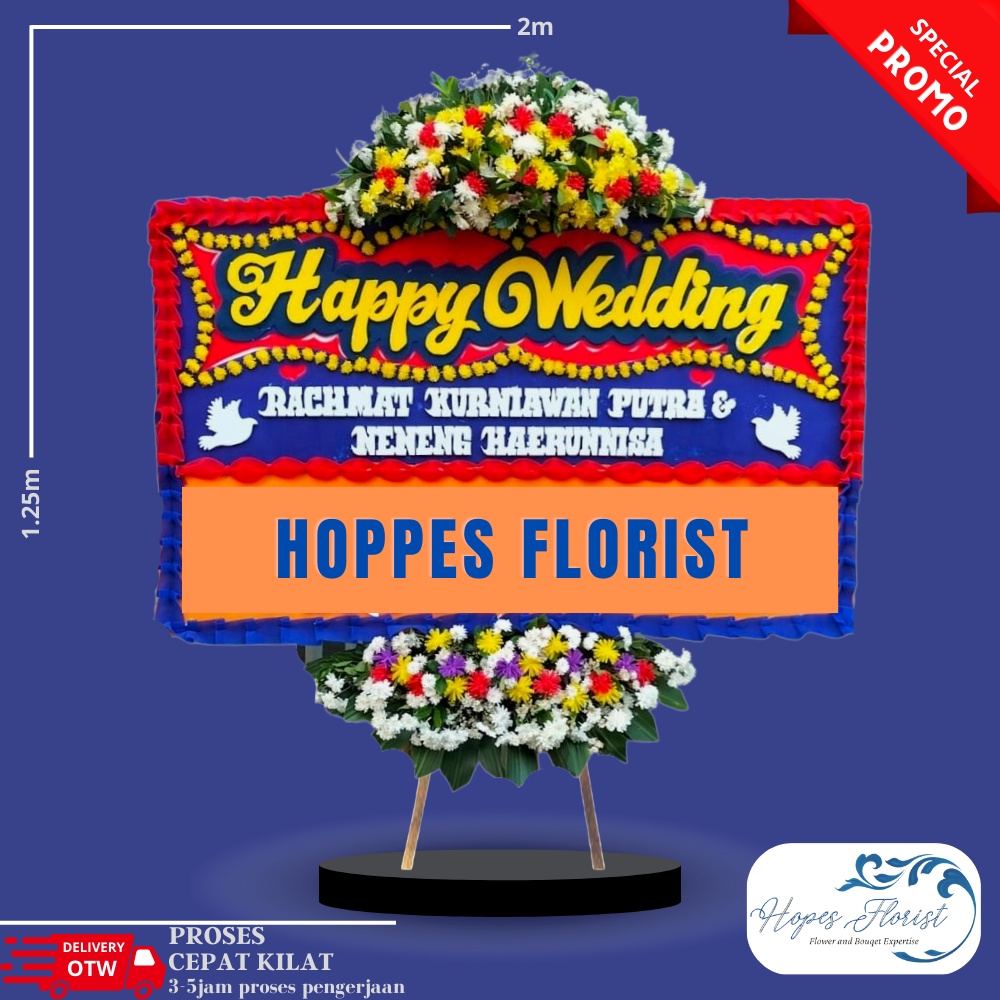 Jual Papan Bunga Pernikahan Berkualitas Harga Promo / Papan Bunga Happy ...