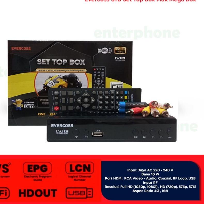 Jual Depan1 EVERCOSS STB SET TOP BOX MAX MEGA BOX TV DIGITAL RECEIVER ...