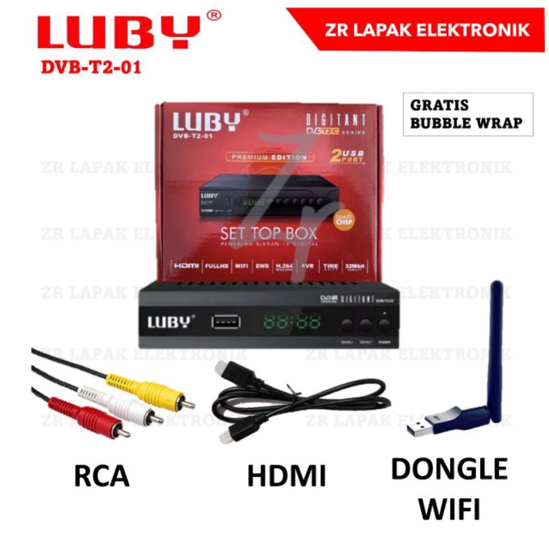 Jual SET TOP BOX STB MERK LUBY TIPE DVBT201 (DVBT2 / DVBC SERIES
