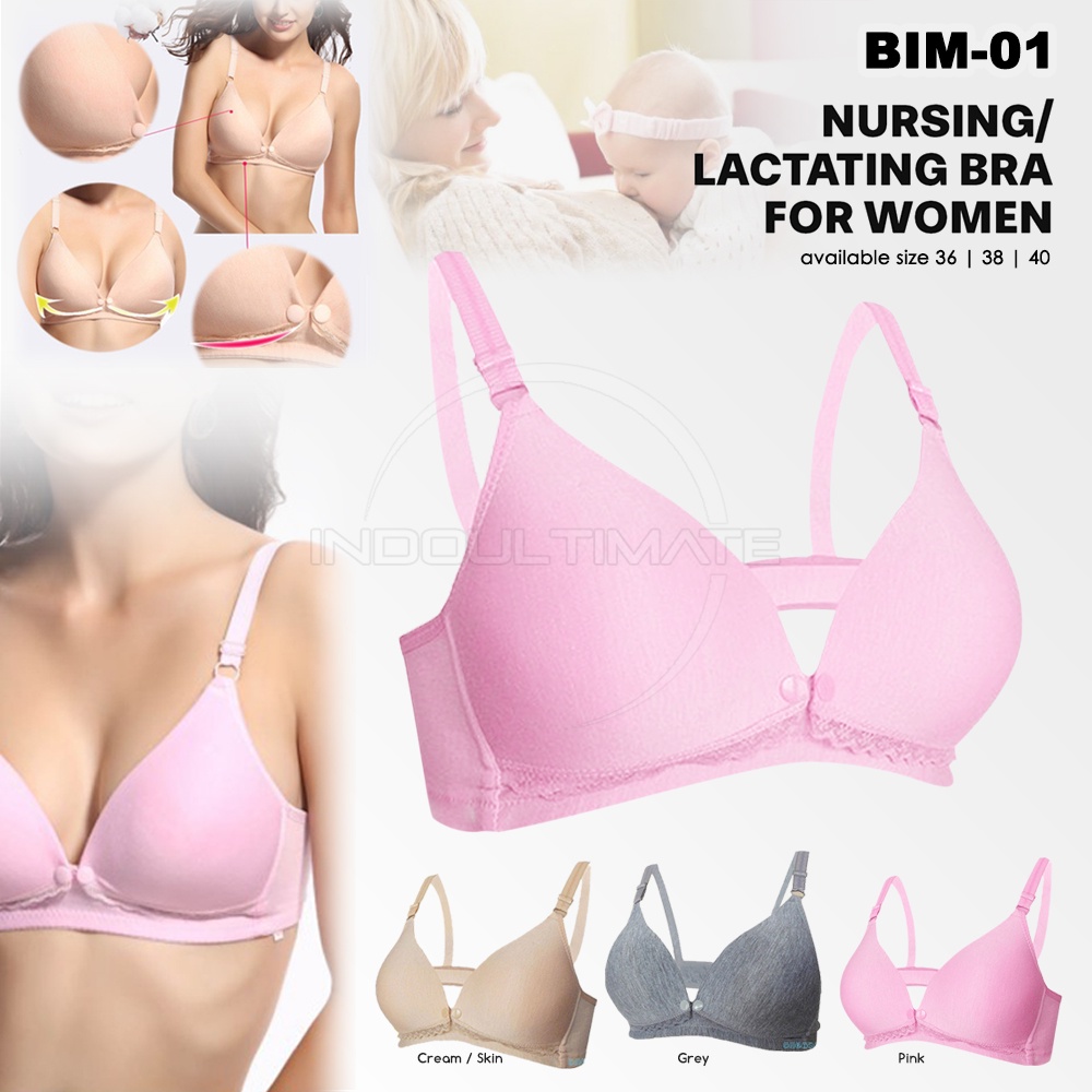 COD] Bra Menyusui Tanpa Kawat BIM-03 Pakaian Dalam Wanita Cewek Perempuan  BH Menyusui Spons Cewek Bra Wanita Bra Cewek Sport Bra