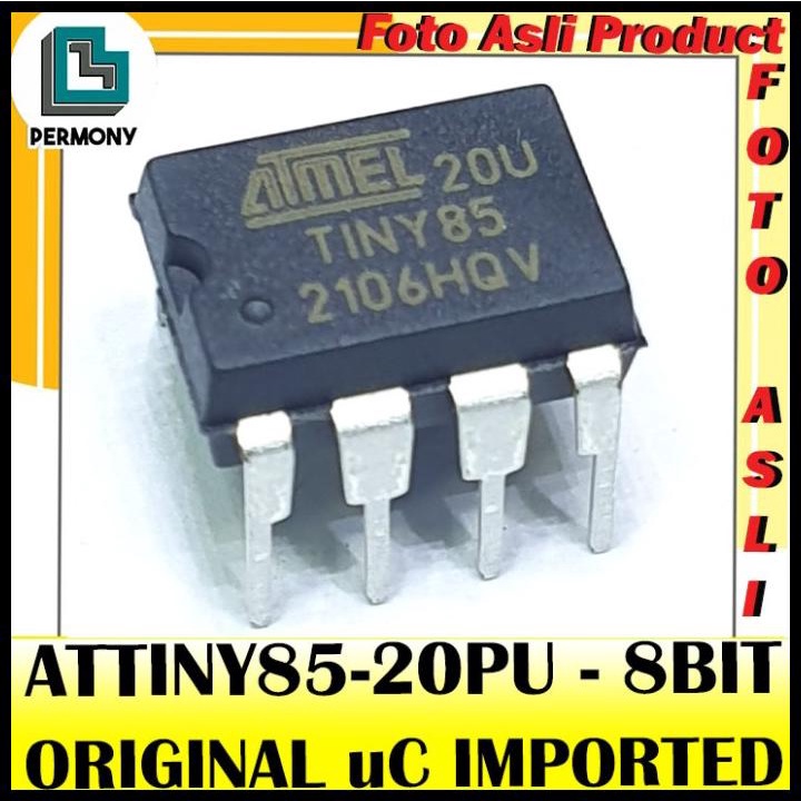 Jual Attiny85-20Pu Attiny 8Bit 8 Bit Atmel Microcontroller Uc | Shopee ...