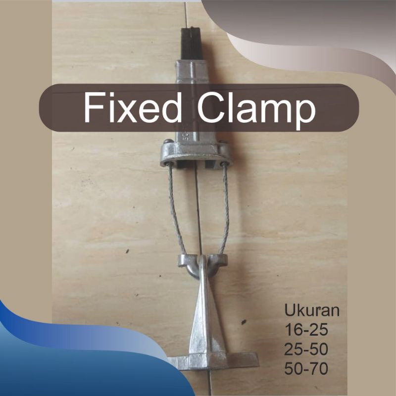 Jual Klem Buaya Dead End Clamp Fixed Clamp Berbagai Ukuran Satu Set Clamp Dan Bracket