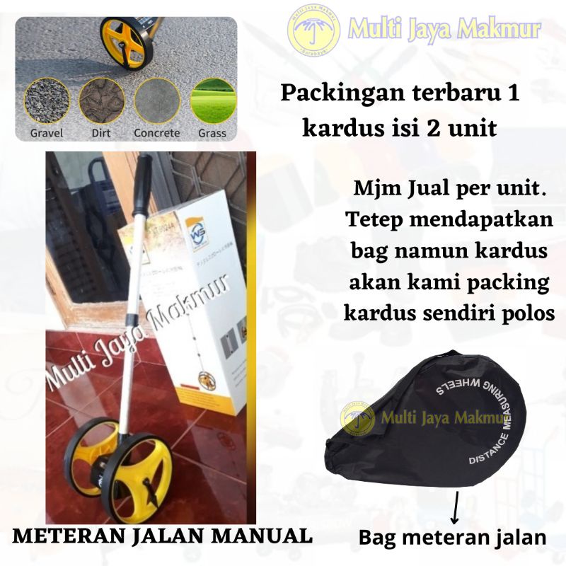 Jual Meteran dorong roda pengukur walking measuring | Shopee Indonesia