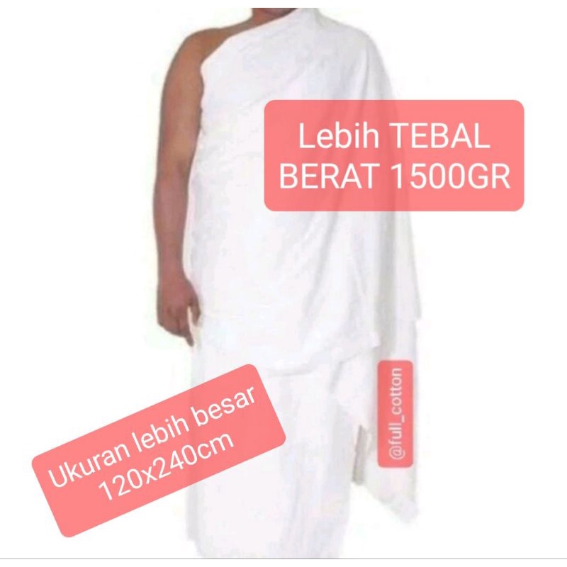 Jual Kain Ihrom Pria Jumbo Kain Ihram Ikhrom Pria Manasik Haji