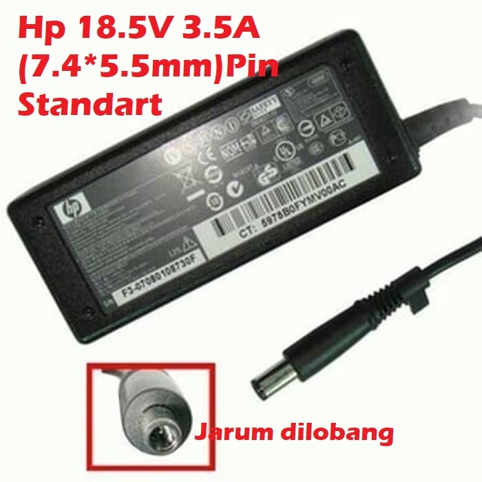 Jual ADAPTOR HP 18.5V 3.5A (7.4M*5.0MM) PIN JARUM 820 G1 G2 840 CQ40 ...