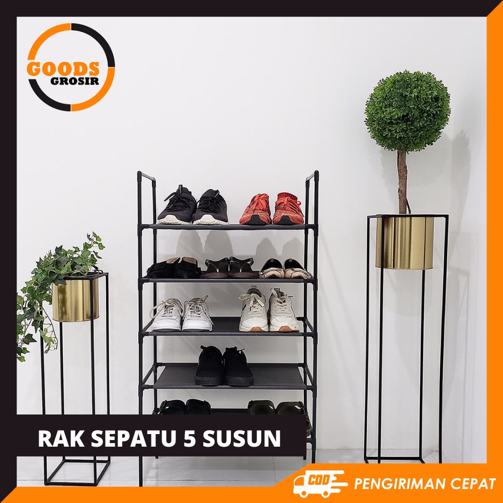 Jual Rak Sepatu 4 Dan 5 Susun Portable Serbaguna Rak Sepatu Besi