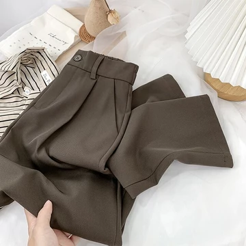 Loose Pants Celana Kantor Wanita Celana Kulot Formal Wanita Katun Polyester Ypd.Id