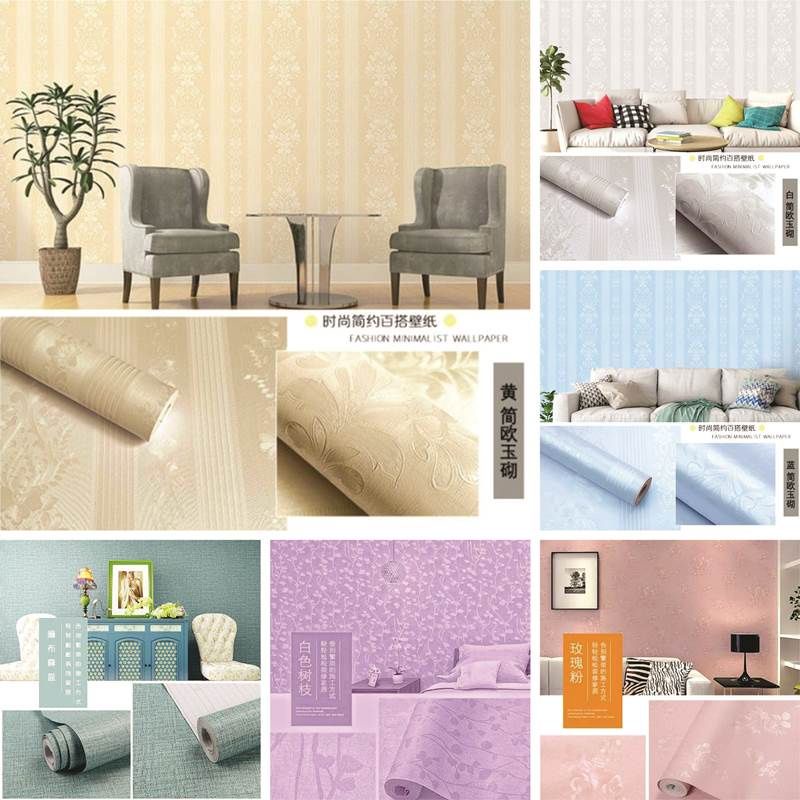 Jual Wallpaper Dinding Kamar Tidur Motif Polos Wallpaper Dinding Ruang