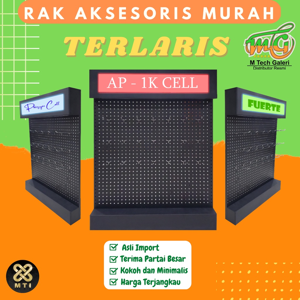 Jual RAK AKSESORIS MINI/RAK GANTUNG/RAK CONTER HP/RAK DISPLAY | Shopee