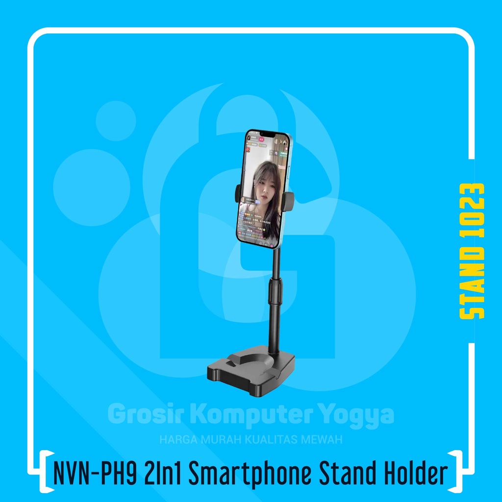 Jual NVNPH9 2In1 Portable Adjustable Smartphone Stand Holder Shopee