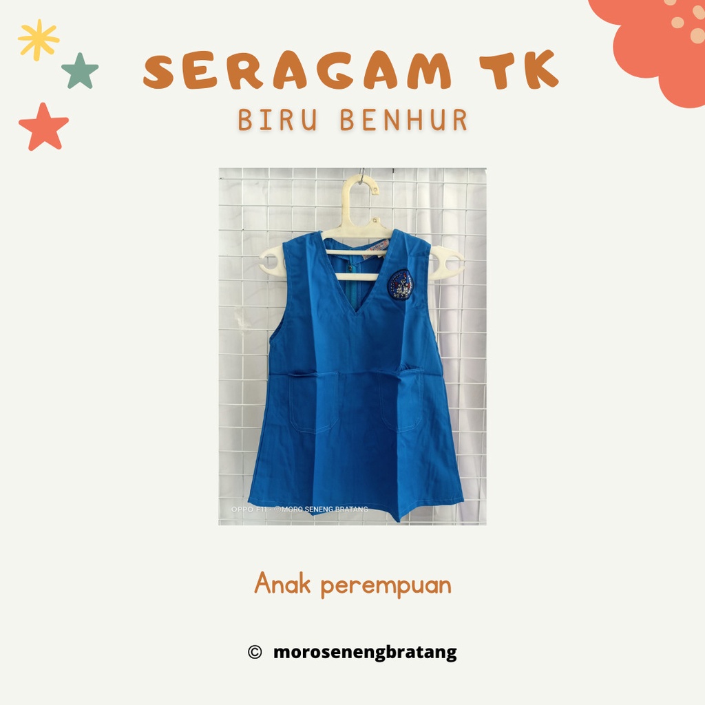 Jual Rompi Rok Biru Benhur SERAGAM SEKOLAH rompi rok anak perempuan TK ...