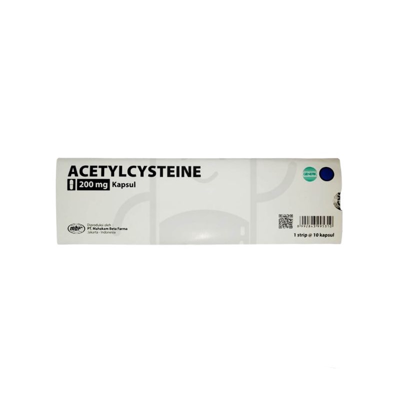 Jual Acetylcisteine 200 mg / 10 kapsul -- Acetylcistein Acetylcysteine ...