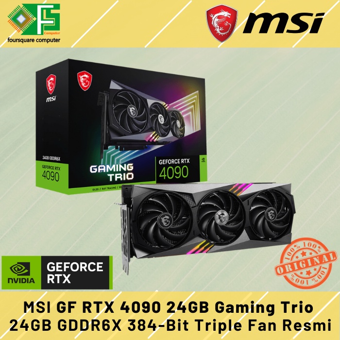 Jual VGA MSI Geforce RTX 4090 Gaming Trio 24GB GDDR6X 384-Bit Triple ...