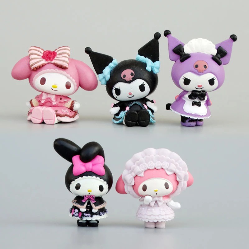 Jual Figure My Melody Kuromi Cartoon Toys Set Isi 5