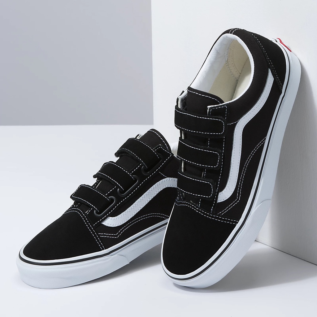 Jual Vans Oldskool Velcro Classic Black White Original 100% Original ...