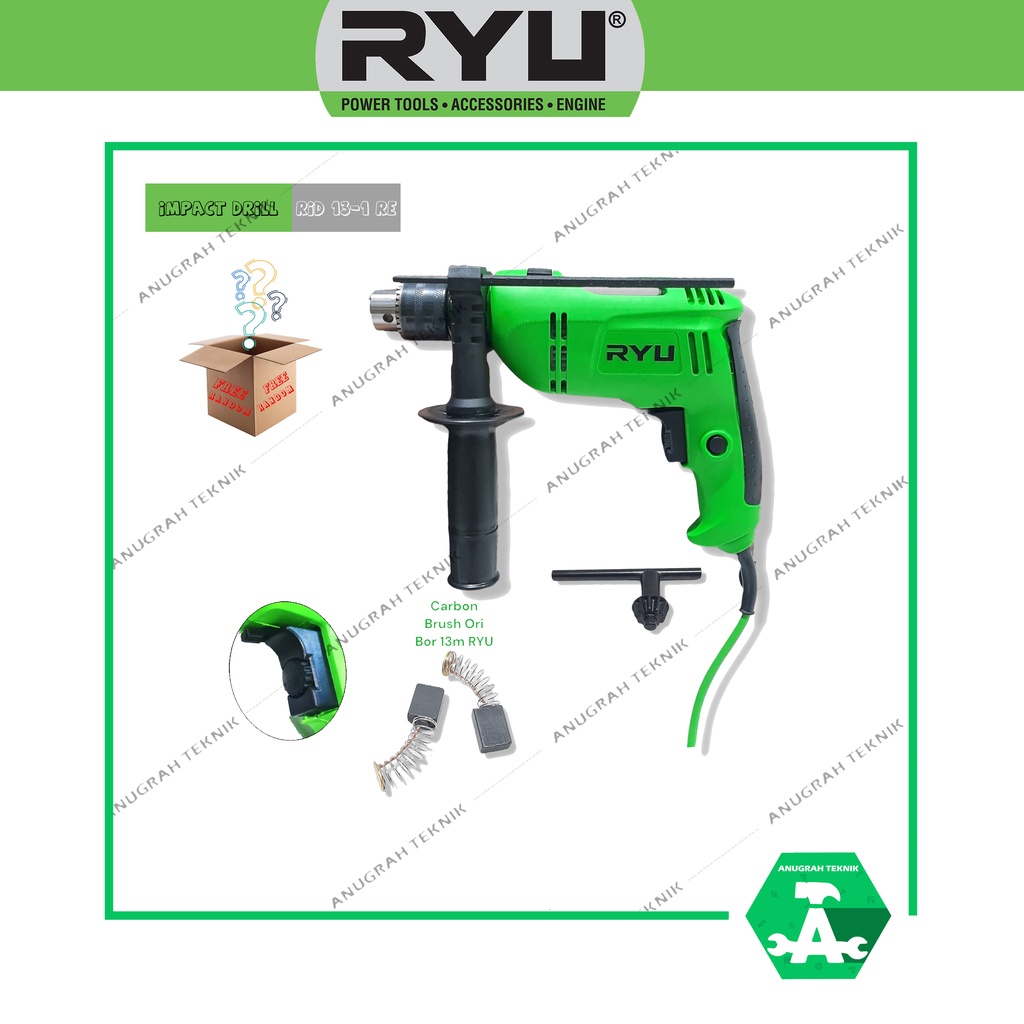 Jual RYU RID 13-1RE Mesin Bor 13mm Mesin Bor Beton Tembok Impact Drill ...