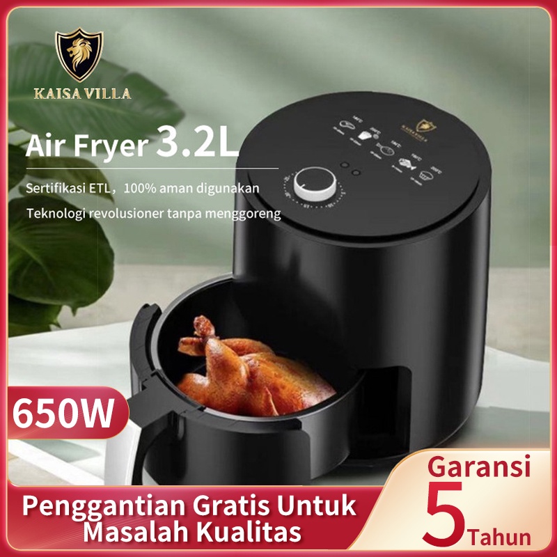 Jual Kaisa Villa Air Fryer Low Watt 3.2L 650W Penggorengan Tanpa Minyak