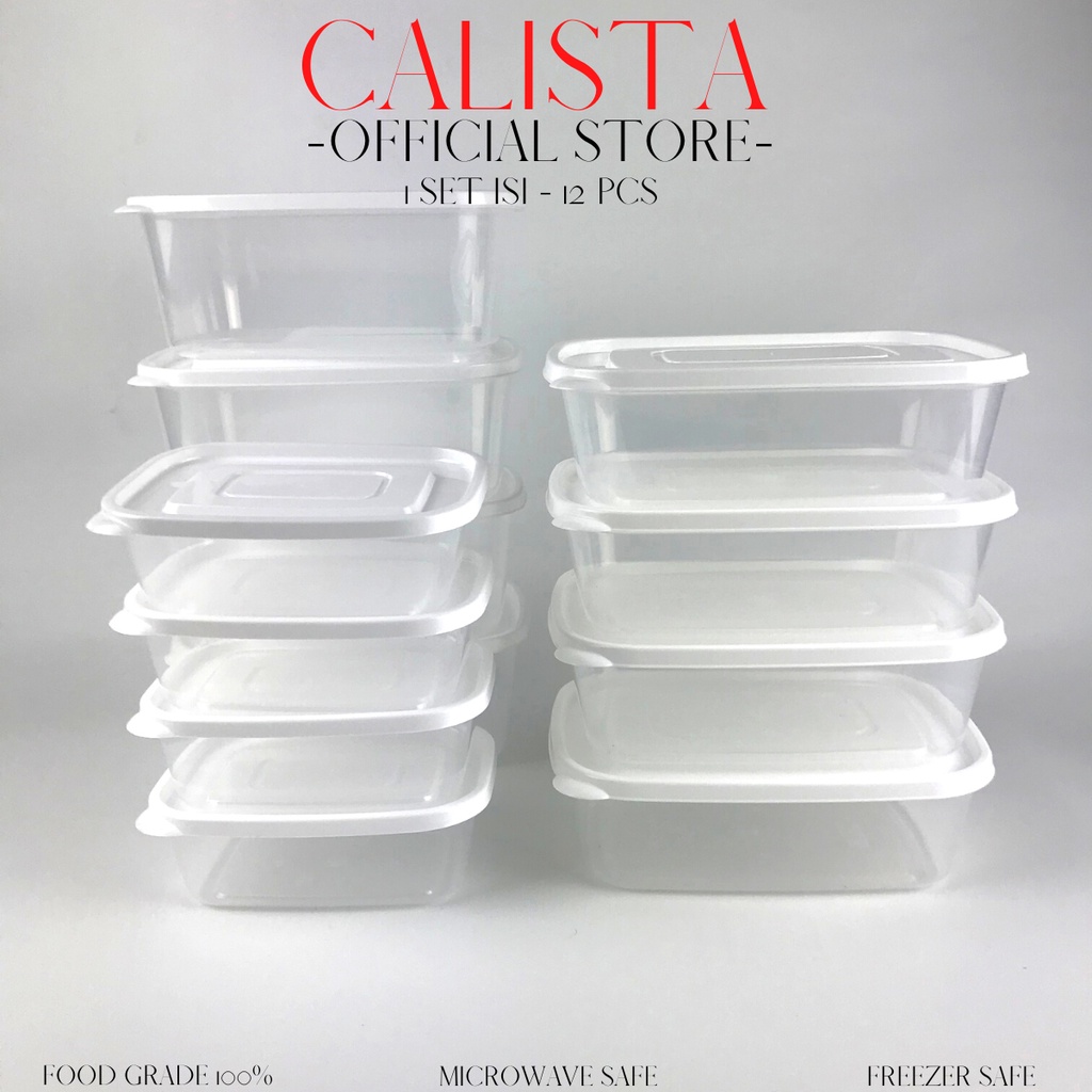 Jual Toples Plastik Bening Calista Furano Premium Putih Transparant Sealware Set Isi Pcs