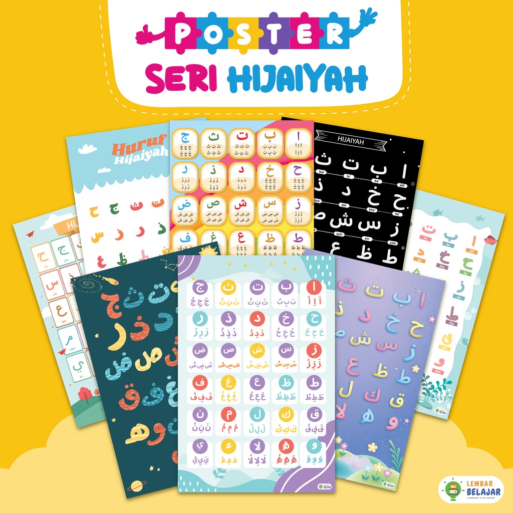 Jual Poster Edukasi Huruf Hijaiyah, Poster Belajar Seri Hijaiyah ...