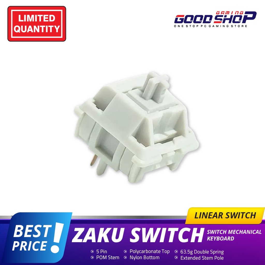 Jual Zaku Switch Linear 63,5g PCB Mount Keyboard Switch Shopee