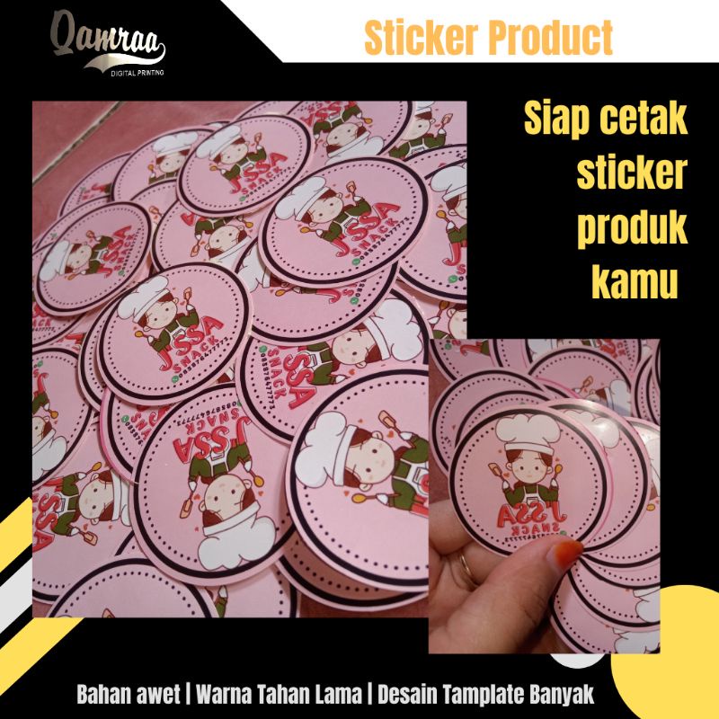 Jual Stiker Label Usaha Kemasan Produk Cetak Stiker Label Olshop Stiker Makanan Minuman Stiker 6511