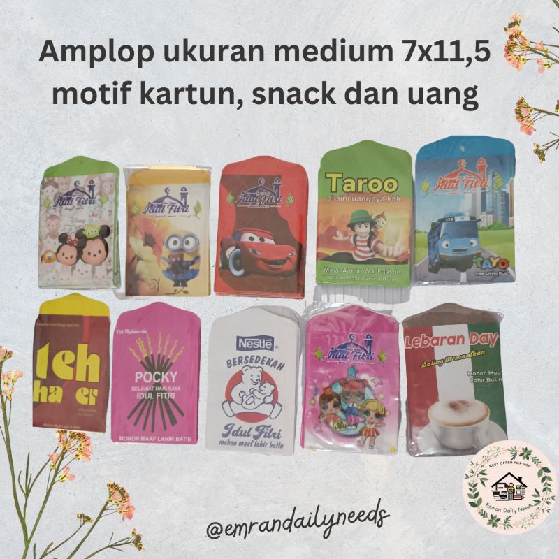 Jual Amplop Lebaran Snack Unik Viral Ukuran Medium 7x11 5 Isi 10 Per Pack Shopee Indonesia