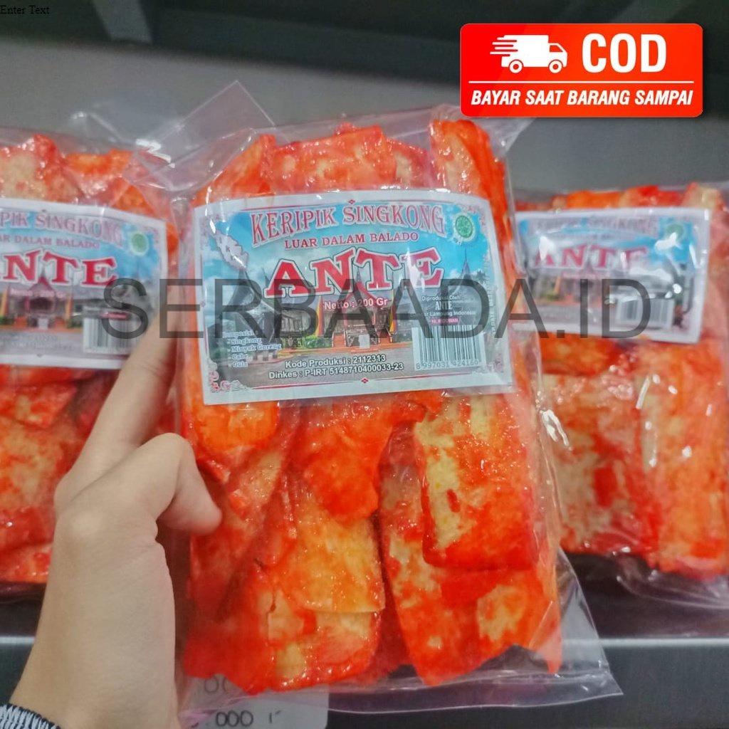 Jual Kripik Singkong Balado Kripik Sanjay 200gr Snack Kiloan Keripik