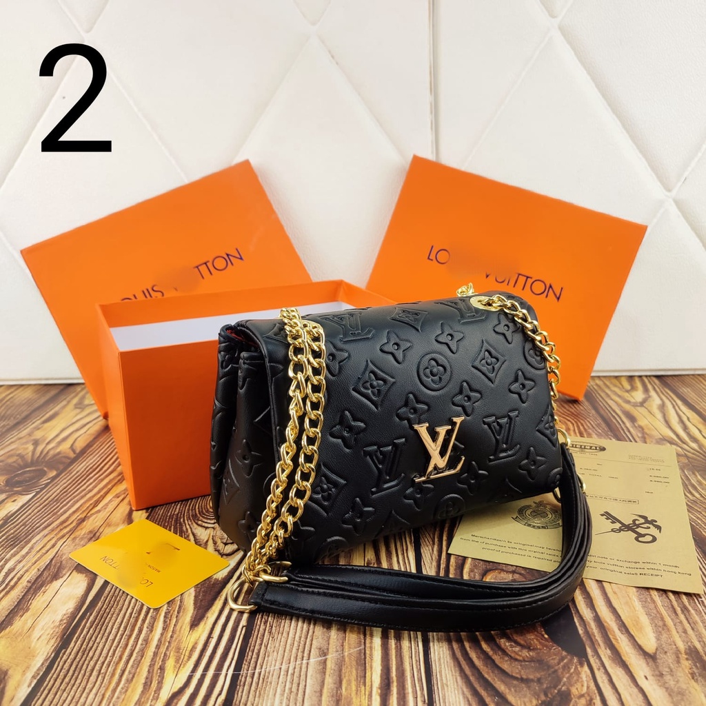 Jual tas selempang tas wanita tas import Terbaru LV PETITE BOITE double  tali Dan dompet