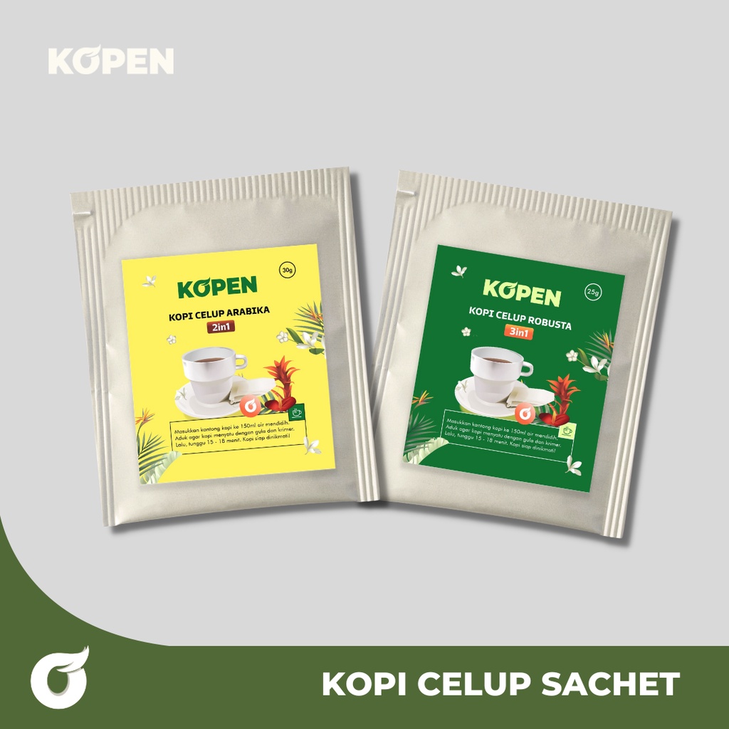 Jual Kopi Celup Sachet Robusta 25gr Arabika 30gr Kopi Tanpa Ampas