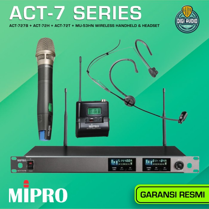 Jual Mic Wireless Vocal Microphone Handheld Headset Mipro Act B Act H Mikrofon Kepala Act