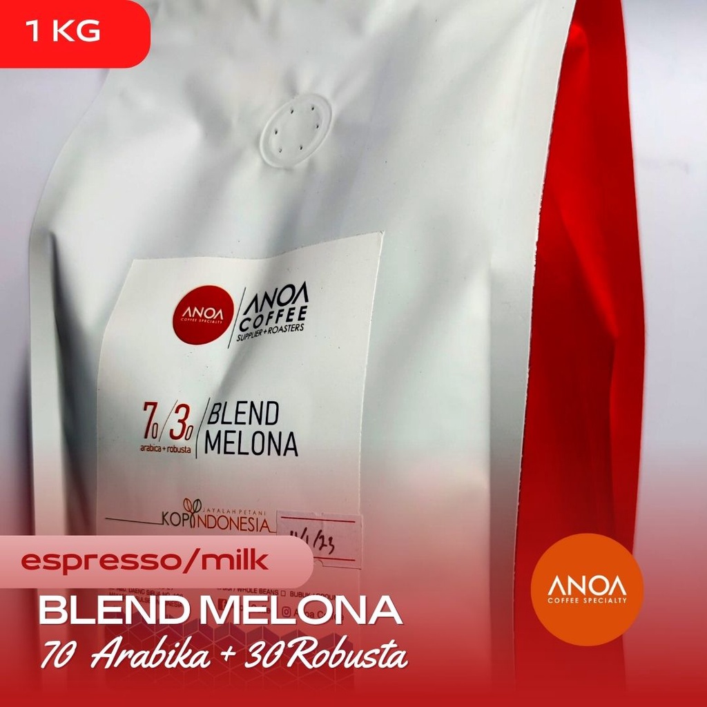 Jual ANOACO COFFEE ROASTERY KOPI BIJI BUBUK BLEND MELONA 1000GR